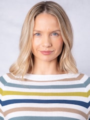 Lakeland Clothing Green Poppy Stripe Jumper - Image 8 of 8