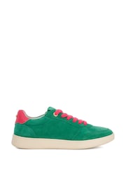 Dune London Green Electrolite Slim Sole Lace-Up Trainers - Image 1 of 5