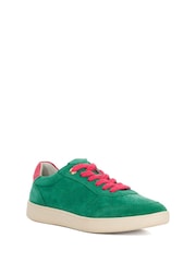 Dune London Green Electrolite Slim Sole Lace-Up Trainers - Image 2 of 5