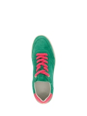 Dune London Green Electrolite Slim Sole Lace-Up Trainers - Image 4 of 5
