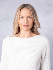 Lakeland Clothing Avon Pointelle Knitted White Jumper - Image 7 of 7