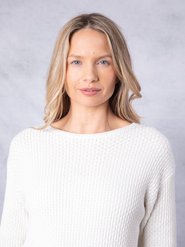 Lakeland Clothing Avon Pointelle Knitted White Jumper - Image 7 of 7 Lakeland Clothing Avon Pointelle Knitted White Jumper - Image 7 of 7