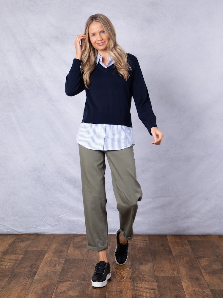 Astrid Two in One Shirt 100% Cotton Jumper - Image 1 of 7