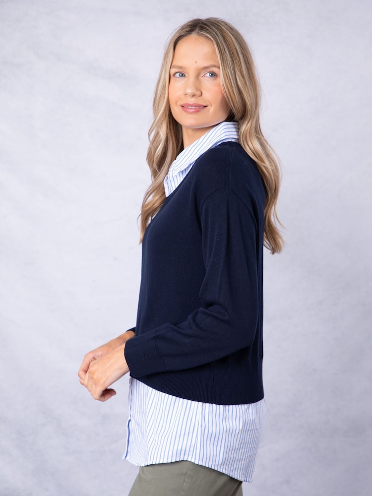 Astrid Two in One Shirt 100% Cotton Jumper - Image 3 of 7