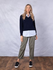 Astrid Two in One Shirt 100% Cotton Jumper - Image 6 of 7