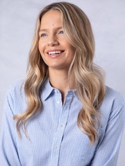 Lakeland Clothing Blue Nara Striped 100% Cotton Shirt - Image 2 of 8