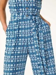 Roman Petite Buttoned Cropped Jumpsuit - Imagen 5 de 5