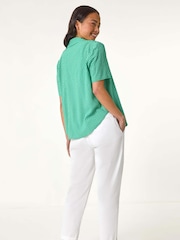 Roman Green Petite Geometric Buttoned Shirts - Image 3 of 5