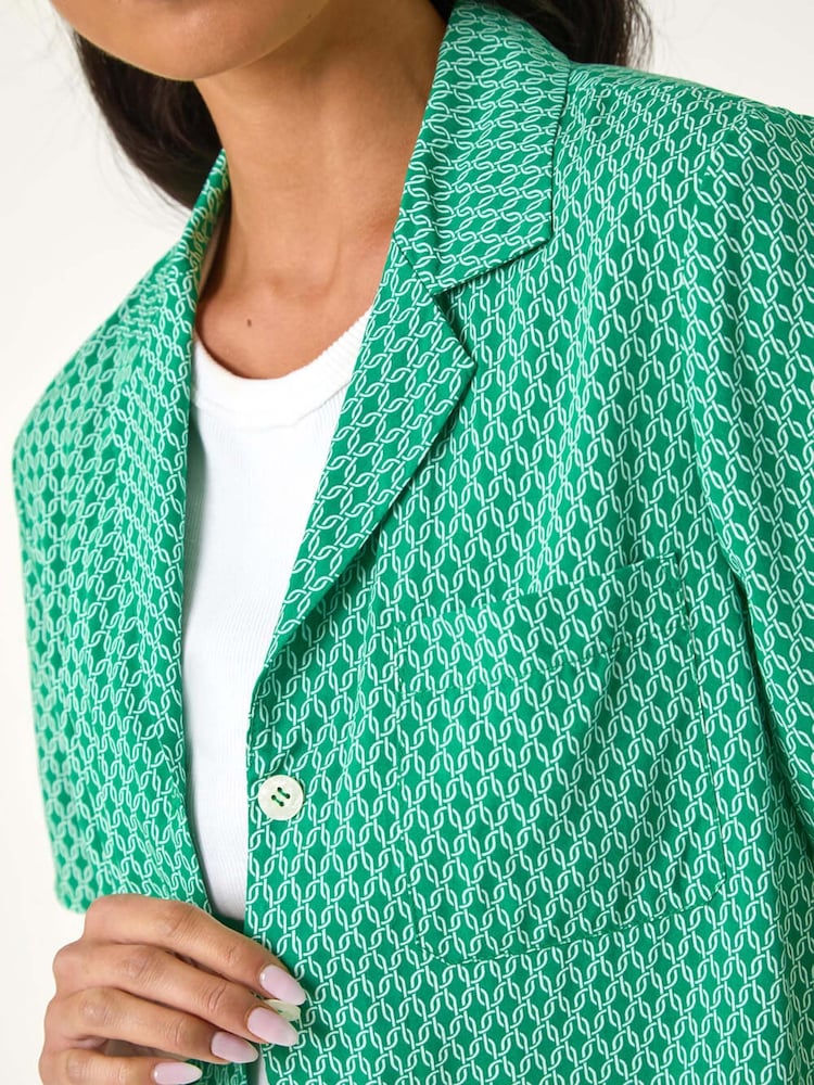 Roman Green Petite Geometric Buttoned Shirts - Image 5 of 5