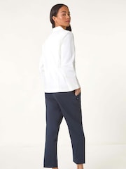 Roman White Petite Cotton Stretch Jacket - Image 3 of 5