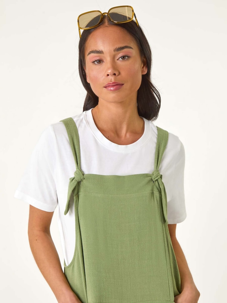 Roman Green Petite Strap Woven Jumpsuit - Image 5 of 5 Roman Green Petite Strap Woven Jumpsuit - Image 5 of 5