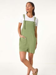 Roman Green Petite Strap Woven Playsuit - Image 2 of 5