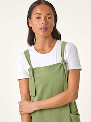 Roman Green Petite Strap Woven Playsuit - Image 4 of 5