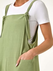 Roman Green Petite Strap Woven Playsuit - Image 5 of 5