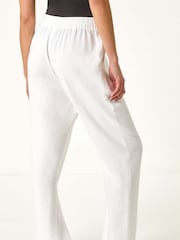 Roman White Petite Textured Pocket Trousers - Image 4 of 5