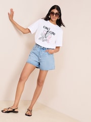 Friends Like These Cream Crew Neck Boxy Graphic Print T-Shirt - Image 2 of 4