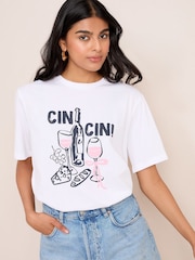 Friends Like These Cream Crew Neck Boxy Graphic Print T-Shirt - Image 3 of 4