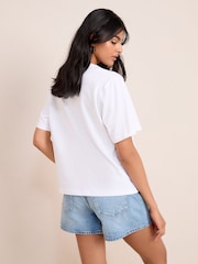 Friends Like These Cream Crew Neck Boxy Graphic Print T-Shirt - Image 4 of 4