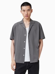 AllSaints Dark Grey Hudson Shirt - Image 1 of 6