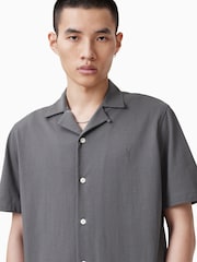 AllSaints Dark Grey Hudson Shirt - Image 2 of 6