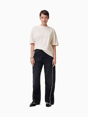 Blanco - AllSaints 100% Organic Cotton Orlando Etta Crew Neck T-Shirt - Imagen 5 de 8