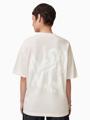 Blanco - AllSaints 100% Organic Cotton Orlando Etta Crew Neck T-Shirt - Imagen 7 de 8