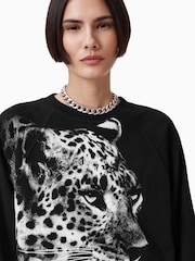 AllSaints Black Kiara Cygnet Sweatshirt - Image 3 of 7