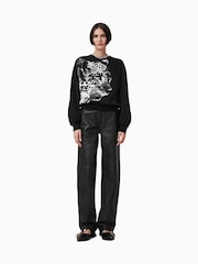 AllSaints Black Kiara Cygnet Sweatshirt - Image 4 of 7