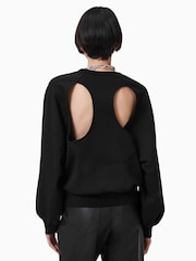 AllSaints Black Kiara Cygnet Sweatshirt - Image 5 of 7