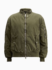 AllSaints Green Banner Bomber Jacket - Image 6 of 6