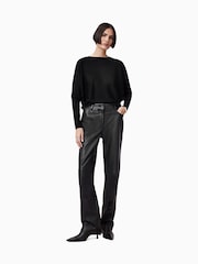 AllSaints Black Julieana Wrap Jumper - Image 5 of 8