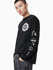 AllSaints 100% Organic Cotton Orbital Crew Neck T-Shirt - Imagen 1 de 8