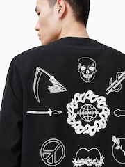 AllSaints 100% Organic Cotton Orbital Crew Neck T-Shirt - Imagen 4 de 8