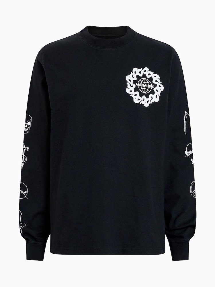 AllSaints 100% Organic Cotton Orbital Crew Neck T-Shirt - Imagen 8 de 8
