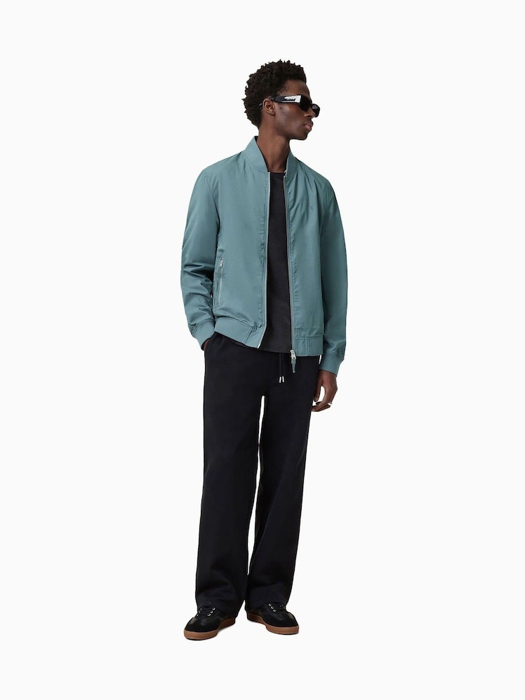 Синий - Куртка-бомбер Allsaints Bassett - Изображение 2 из 9