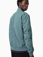 Синий - Куртка-бомбер Allsaints Bassett - Изображение 5 из 9