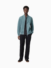 Синий - Куртка-бомбер Allsaints Bassett - Изображение 6 из 9
