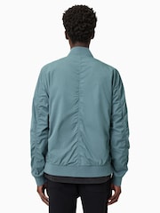 Синий - Куртка-бомбер Allsaints Bassett - Изображение 8 из 9