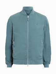 Синий - Куртка-бомбер Allsaints Bassett - Изображение 9 из 9