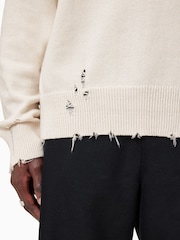 AllSaints White 100% Organic Cotton Diageo Crew Jumper - Image 6 of 7