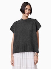 AllSaints Grey Anthe Short Sleeved Jumper - Image 1 of 8