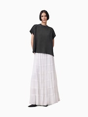AllSaints Grey Anthe Short Sleeved Jumper - Image 7 of 8