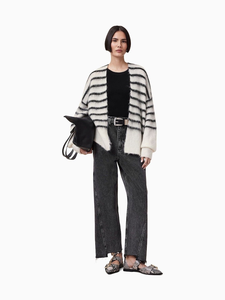 AllSaints White Riga Cardigan - Image 2 of 7 AllSaints White Riga Cardigan - Image 2 of 7