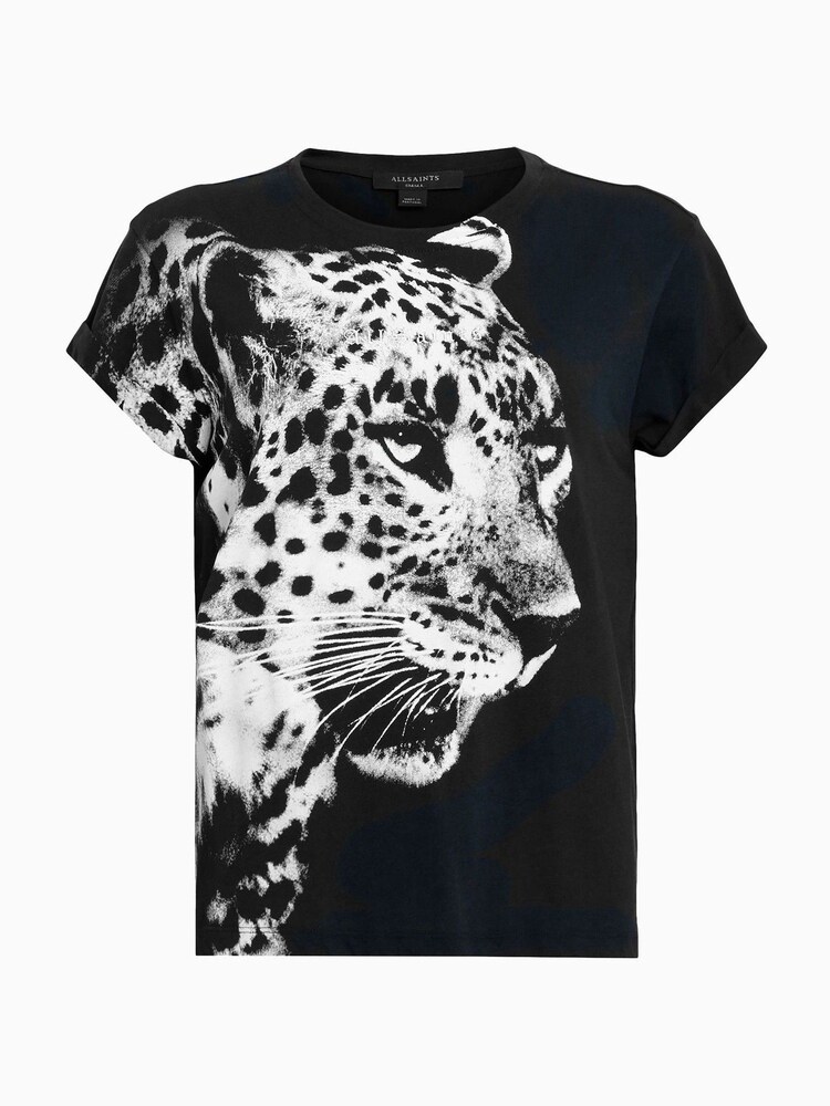 AllSaints Black Kiara Annha T-Shirt - Image 6 of 6