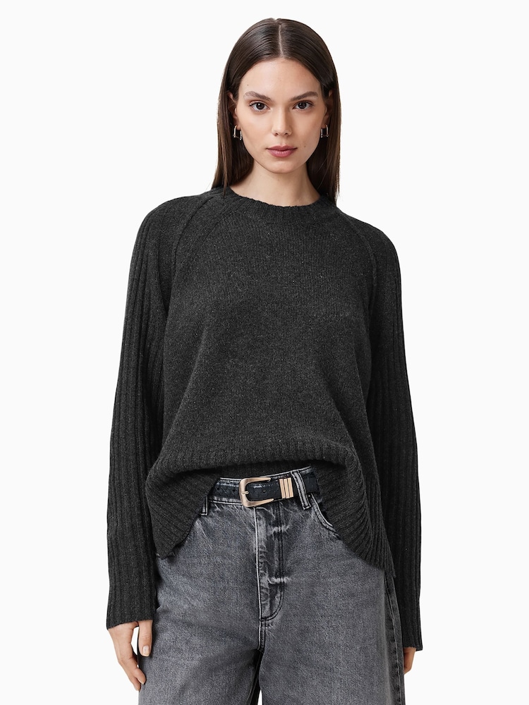 AllSaints Grey Anthe Jumper - Image 2 of 7