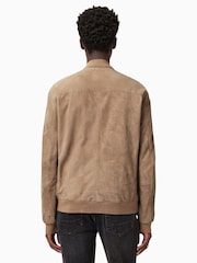 AllSaints Brown Kemble Suede Bomber Jacket - Image 4 of 5