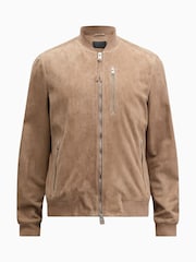 AllSaints Brown Kemble Suede Bomber Jacket - Image 5 of 5