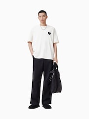 AllSaints White 100% Organic Cotton Lover Short Sleeve Crew T-Shirt - Image 4 of 7