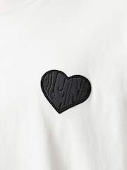 AllSaints White 100% Organic Cotton Lover Short Sleeve Crew T-Shirt - Image 7 of 7