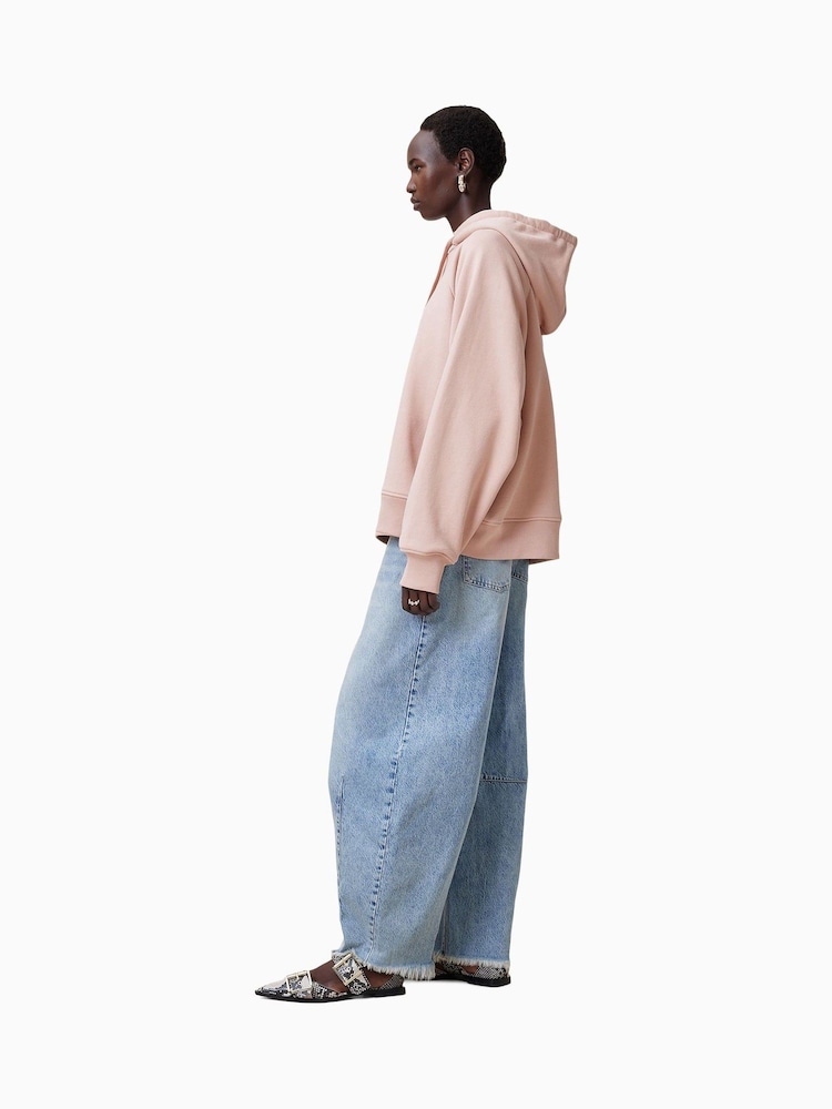 AllSaints Pink 100% Organic Cotton Talon Haven Hoodie - Image 5 of 8